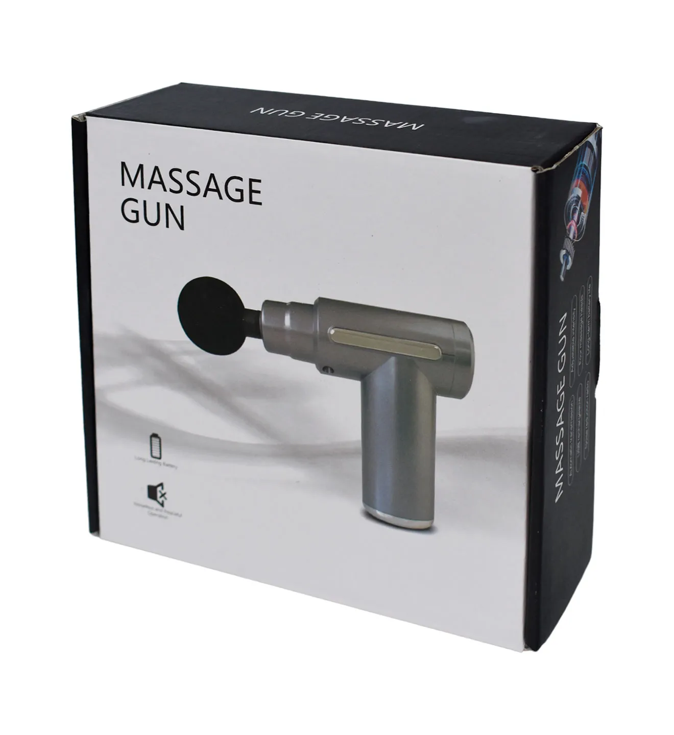 Pistola masajeador muscular 4 cabezales